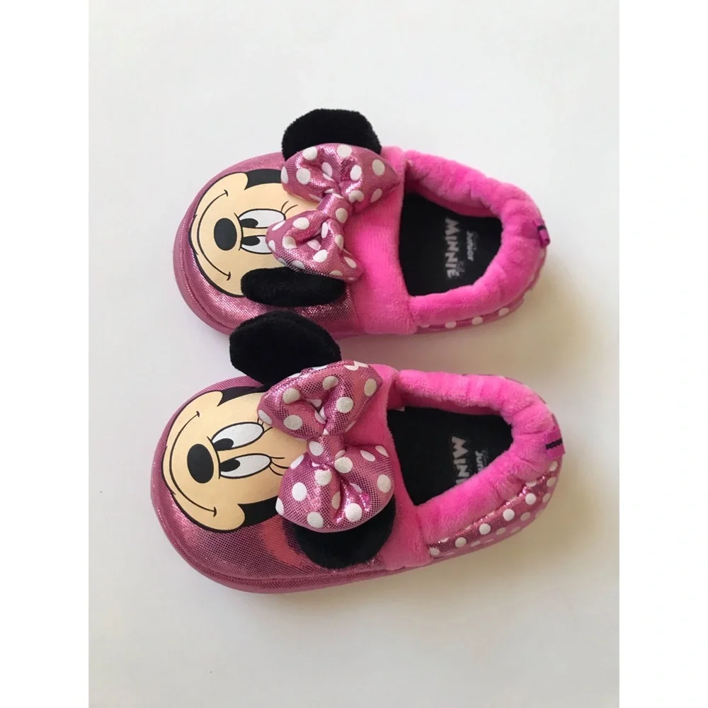 Disney Junior Minnie Girls Slip on Slippers 7/8 M
